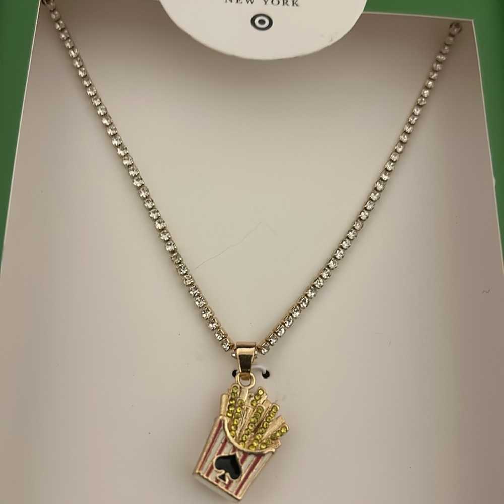 Kate Spade x Target Necklace French Fry Pendant NEW! - Picture 11 of 12